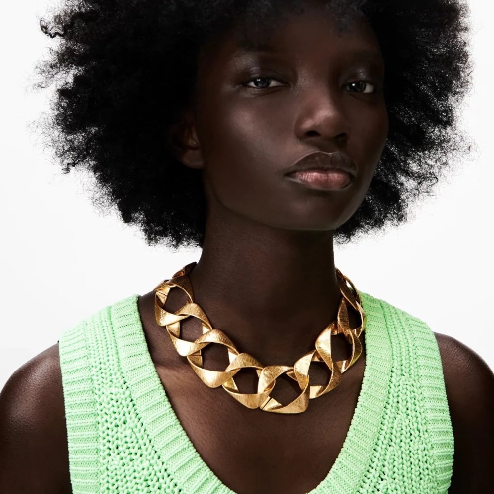 Zara Metallic Gold necklace